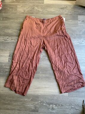 Gloria Vanderbilt Cocoa Tan Elastic Waist Pants, Lyocell, NWT, Size 20W